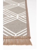 Kilimon KM 02 Beige Cream Çift Taraflı Yıkanabilir Pamuklu Kilim
