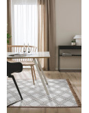 Kilimon KM 02 Beige Cream Çift Taraflı Yıkanabilir Pamuklu Kilim