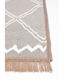 Kilimon KM 03 Beige Cream Çift Taraflı Yıkanabilir Pamuklu Kilim