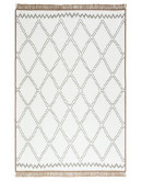Kilimon KM 03 Beige Cream Çift Taraflı Yıkanabilir Pamuklu Kilim