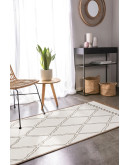 Kilimon KM 03 Beige Cream Çift Taraflı Yıkanabilir Pamuklu Kilim