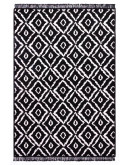 Kilimon KM 04 Black White Çift Taraflı Yıkanabilir Pamuklu Kilim