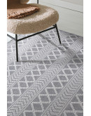 Kilimon KM 05 Grey Cream Çift Taraflı Yıkanabilir Pamuklu Kilim