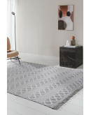Kilimon KM 05 Grey Cream Çift Taraflı Yıkanabilir Pamuklu Kilim