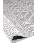 Kilimon KM 05 Grey Cream Çift Taraflı Yıkanabilir Pamuklu Kilim