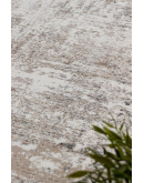 Lima LM01 Beige Grey Çerçeve Desen Yumuşak Dokulu Salon Makine Halısı