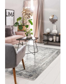 Lima LM02 Grey Çerçeve Desen Yumuşak Dokulu Salon Makine Halısı
