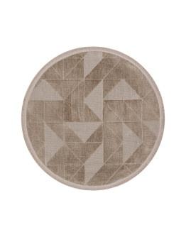 Sidney SDY05 Beige Yuvarlak Pelüş Dokulu Salon Makine Halısı