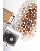 Style ST 01 Beige Cream 02 Hakiki Patchwork Deri Halı
