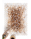 Style ST 01 Beige Cream 02 Hakiki Patchwork Deri Halı